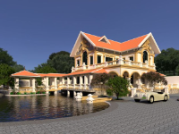 Villa sang trọng có hồ nước file su