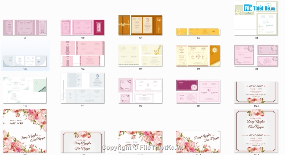 Corel Thiết Kế Thiệp Cưới Kiểu Ngang FreeVector6com #17 Corel Thiết Kế Thiệp Cưới Kiểu Ngang FreeVector6com