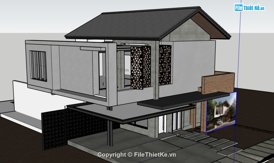 biệt thự 2 tầng file su,File sketchup biệt thự 2 tầng,Model su biệt thự 2 tầng,file sketchup  biệt thự 2 tầng