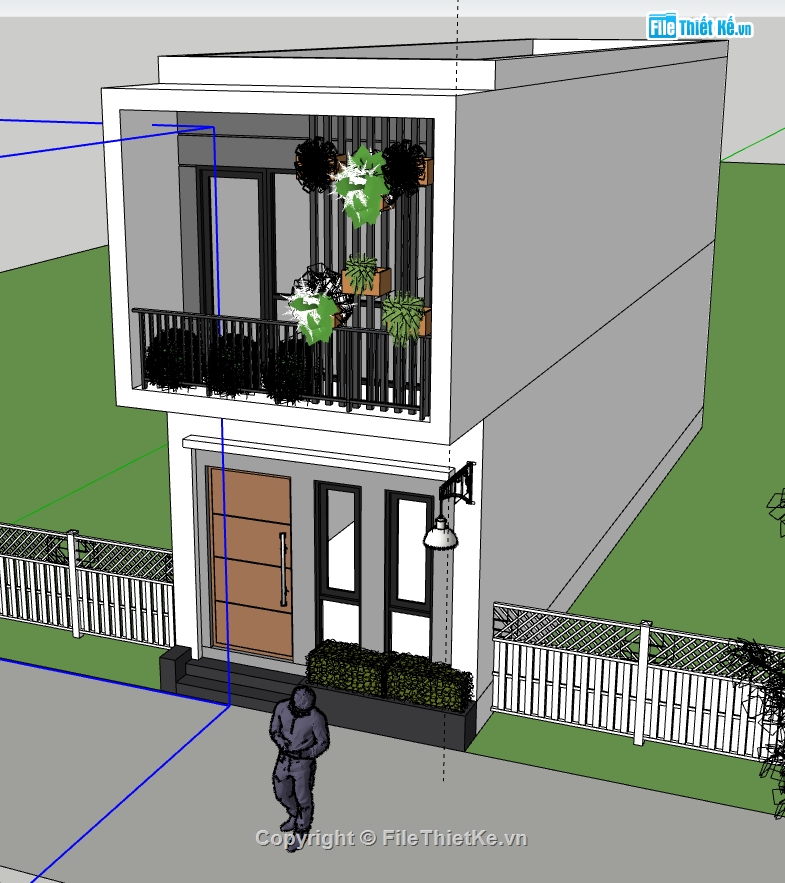 file su nhà phố 2 tầng,model su nhà phố 2 tầng,sketchup nhà phố 2 tầng,model sketchup nhà phố 2 tầng