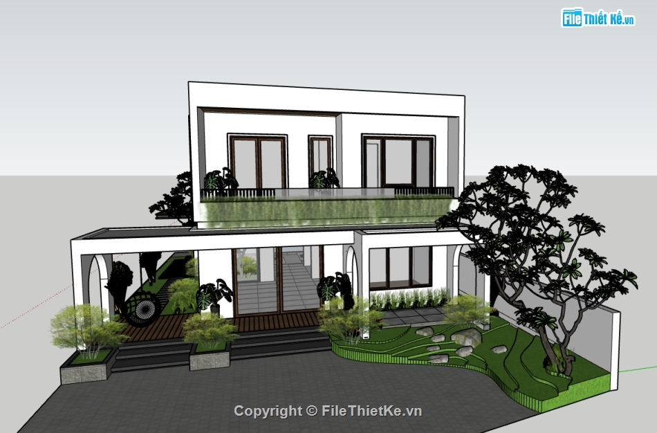 File su nhà phố 2 tầng,model su nhà phố 2 tầng,file sketchup nhà phố 2 tầng,model sketchup nhà phố 2 tầng