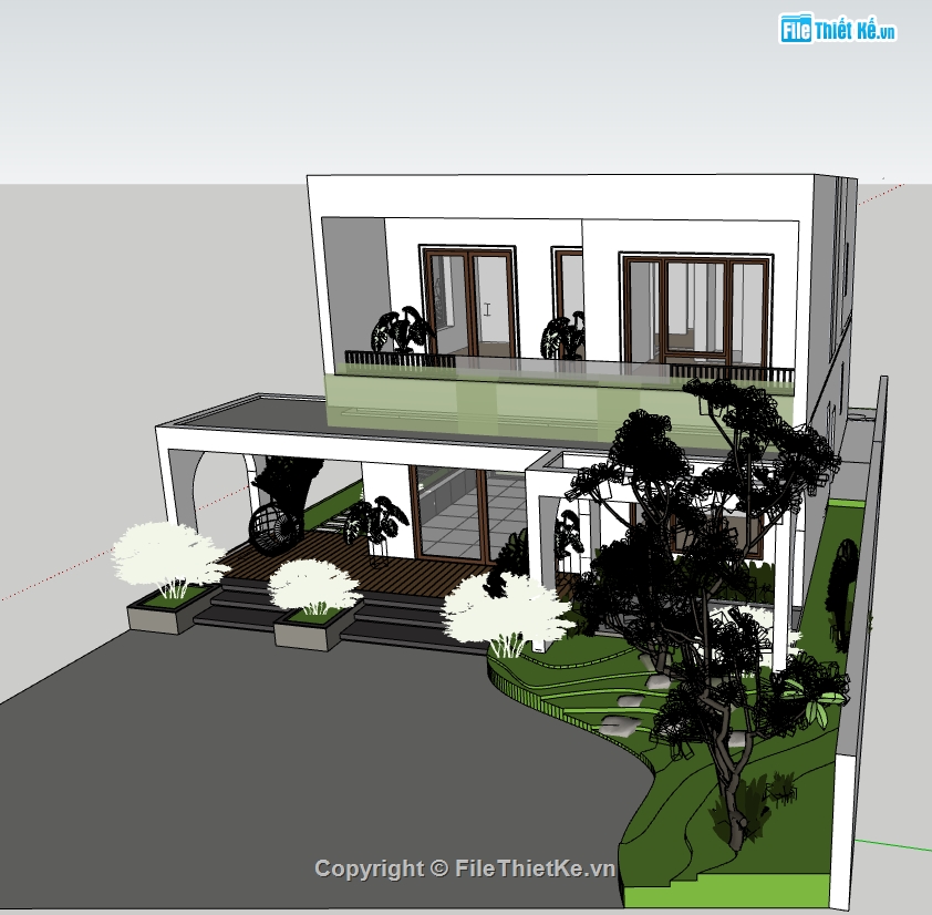 File su nhà phố 2 tầng,model su nhà phố 2 tầng,file sketchup nhà phố 2 tầng,model sketchup nhà phố 2 tầng