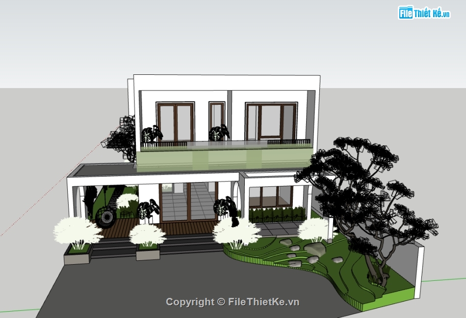 File su nhà phố 2 tầng,model su nhà phố 2 tầng,file sketchup nhà phố 2 tầng,model sketchup nhà phố 2 tầng