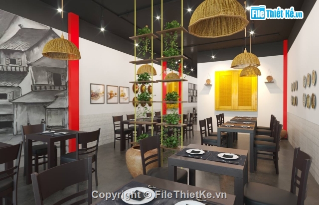 quán cơm,3dmax quán cafe,3dmax quán nét,3dmax nhà hàng,nhà hàng