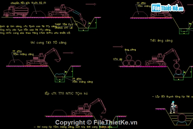 bản vẽ biện pháp,thi công,thi công hạ tầng