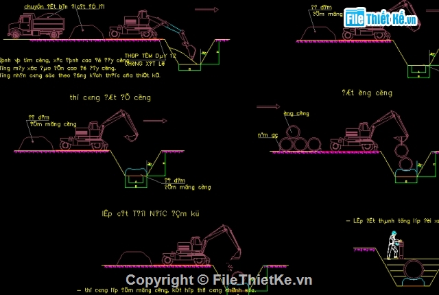 bản vẽ biện pháp,thi công,thi công hạ tầng