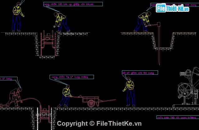 bản vẽ biện pháp,thi công,thi công hạ tầng