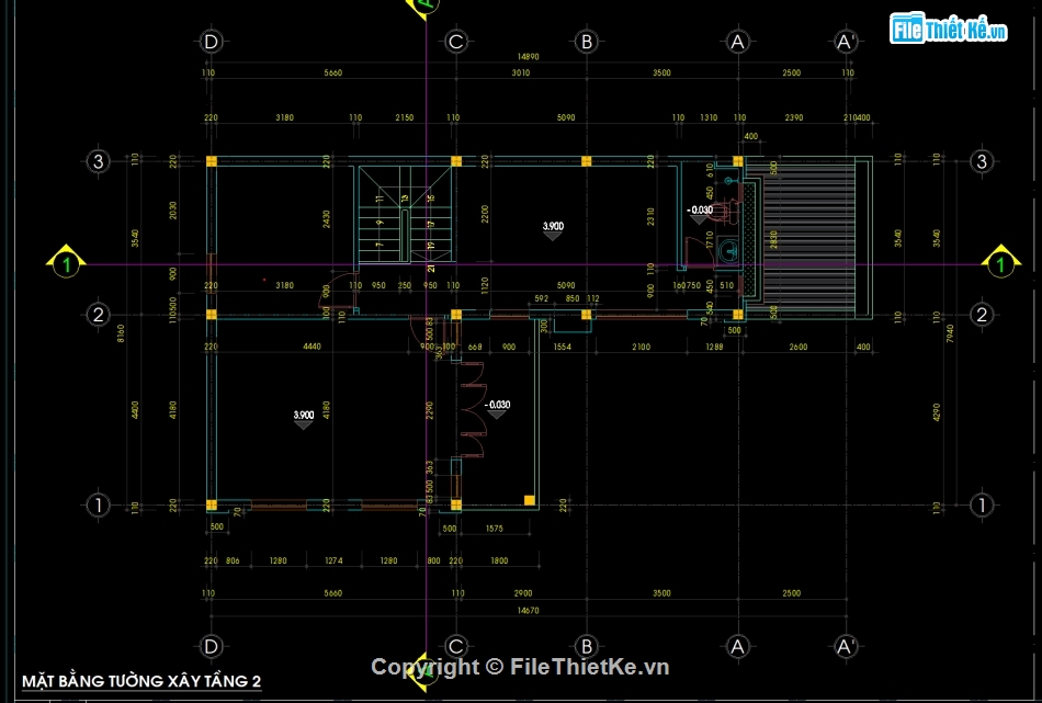 phối cảnh nhà,bản vẽ nhà chữ l 2 tầng,kiến trúc nhà chữ l,File cad  nhà 2 tầng