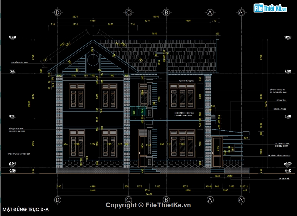 phối cảnh nhà,bản vẽ nhà chữ l 2 tầng,kiến trúc nhà chữ l,File cad  nhà 2 tầng