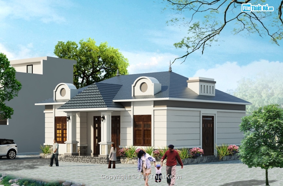 phối cảnh nhà,nhà cấp 4-1 tầng đẹp,biệt thự 1 tầng mái nhật,kiến trúc nhà cấp 1,Nhà 1 tầng mái nhật,Nhà vuông 1 tầng