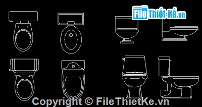 Autocad các thiết bị vệ sinh, bồn tắm, lavabo Autocad Các Thiết Bị Vệ Sinh, Bồn Tắm, Lavabo