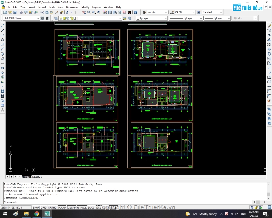 Nhà phố 3 tầng 6x15m,Autocad nhà phố 3 tầng,Thiết kế nhà phố 3 tầng,Nhà phố 3 tầng hiện đại,cad nhà phố 3 tầng