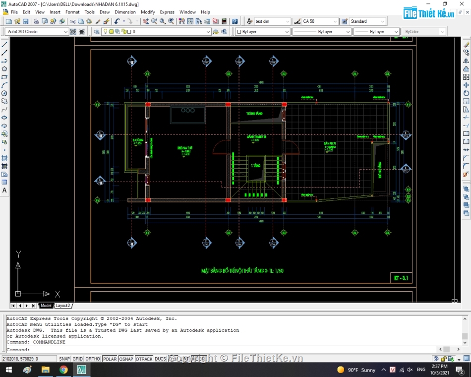 Nhà phố 3 tầng 6x15m,Autocad nhà phố 3 tầng,Thiết kế nhà phố 3 tầng,Nhà phố 3 tầng hiện đại,cad nhà phố 3 tầng