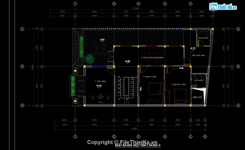 Bản vẽ biệt thự 2 tầng,Biệt thự 2 tầng file cad,Biệt thự 2 tầng file autocad,File cad biệt thự 2 tầng,Biệt thự 2 tầng 10x19.4m,Autocad biệt thự 2 tầng