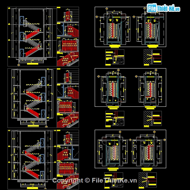 AUTOCAD,BẢN VẼ CHI TIẾT,LAN CAN CẦU THANG