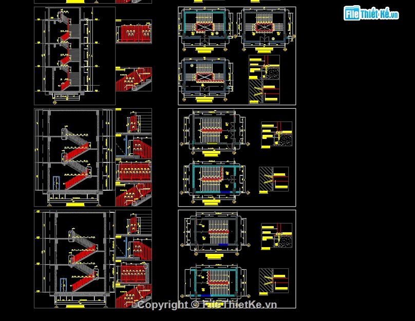 AUTOCAD,BẢN VẼ CHI TIẾT,LAN CAN CẦU THANG