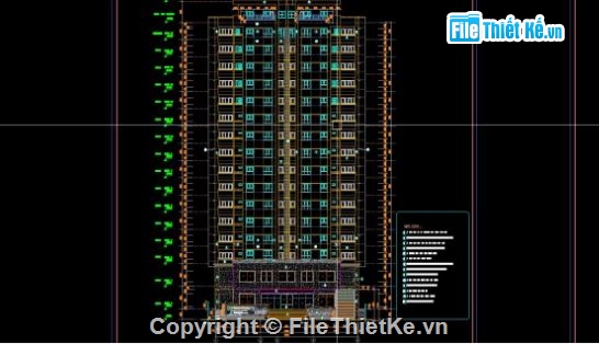 Chung cư 17 tầng,chung cư file cad,file cad chung cư,chung cư file autocad