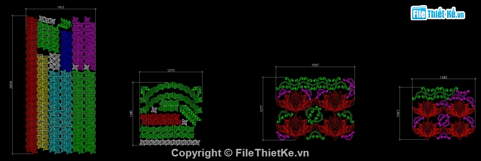 Cửa cổng đình chùa,File cad cổng hoa sen cnc,Autocad cổng hoa sen,Bản vẽ cổng đình chùa,Mẫu cổng đình chùa cnc