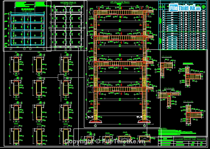 Đồ án Bê tông 2,Đồ án Kết cấu nhà Bê tông cốt thép,Bản vẽ Autocad