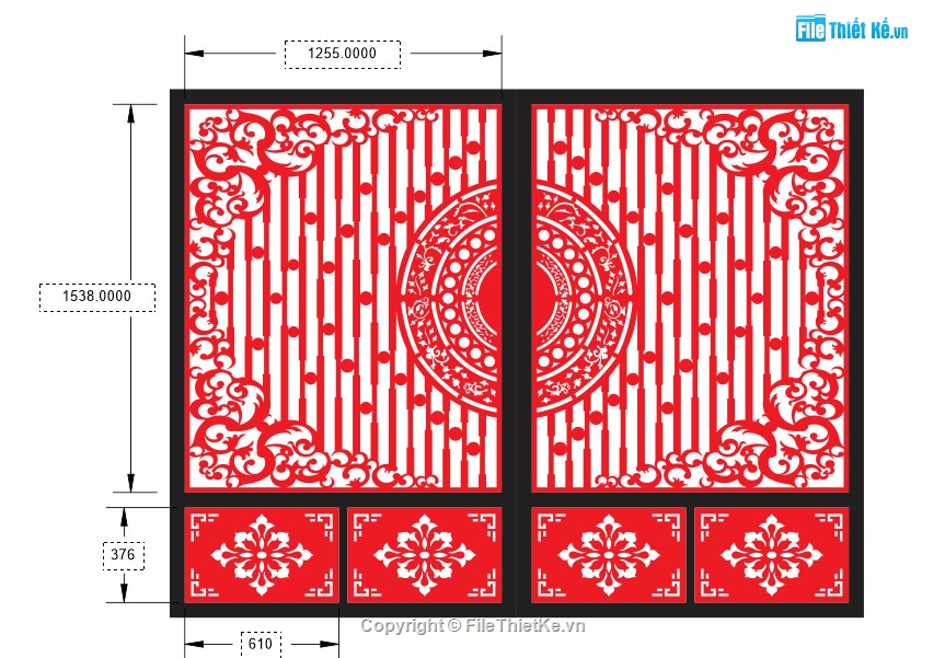 file cnc cổng 2 cánh,mẫu cnc cổng 2 cánh,file cad cổng 2 cánh