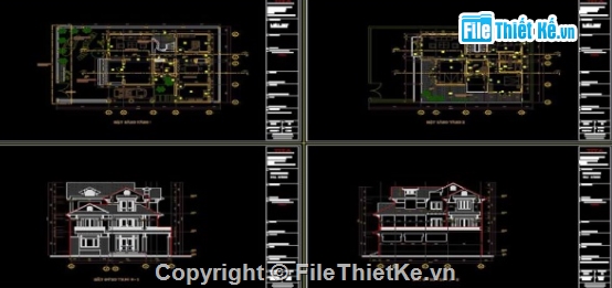 Biệt thự 3 tầng cad,cad biệt thự 3 tầng,file cad biệt thự 3 tầng,biệt thự 3 tầng autocad