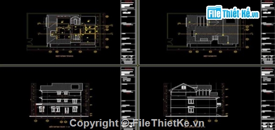 Biệt thự 3 tầng cad,cad biệt thự 3 tầng,file cad biệt thự 3 tầng,biệt thự 3 tầng autocad