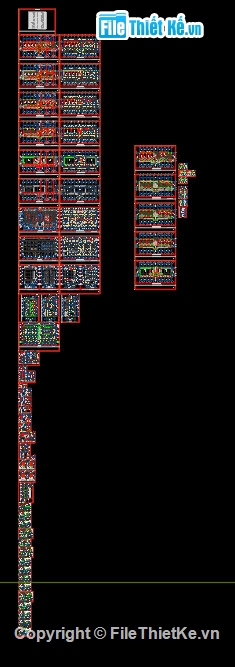 nhà văn phòng 4 tầng,Nhà văn phòng 4 tầng 33x8.5m,Bản vẽ nhà văn phòng 4 tầng,Autocad nhà văn phòng,File cad nhà văn phòng