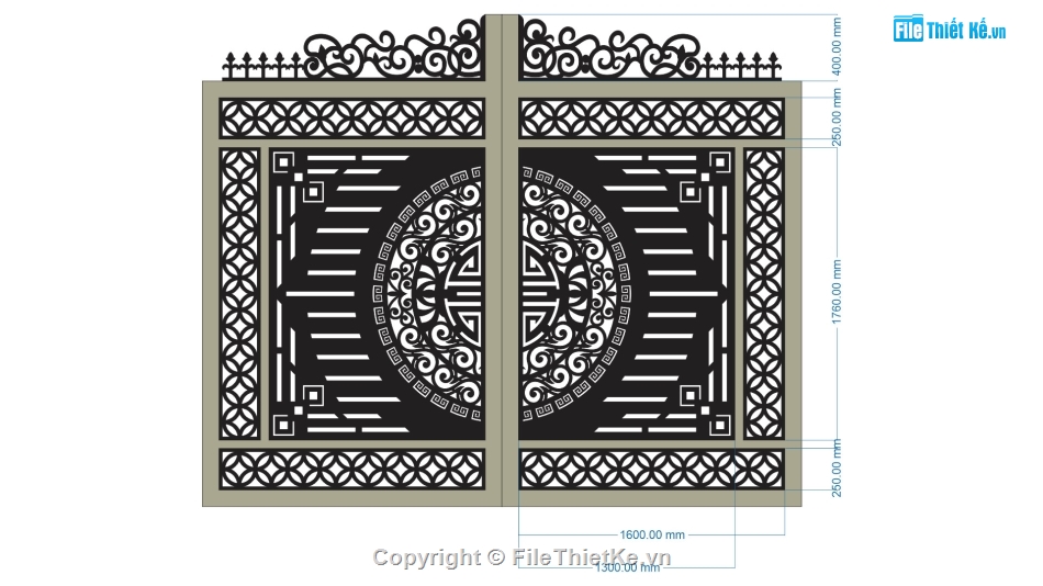 File cnc cổng 2 cánh,mẫu cnc cổng 2 cánh,cad cổng 2 cánh