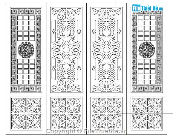 file cnc cổng 4 cánh,mẫu cổng 4 cánh,cnc cổng 4 cánh