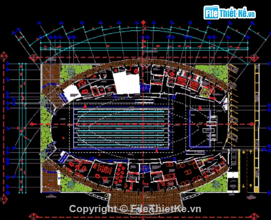 cad sân vận động,sân vận động,sân thể thao,thể thao,Autocad sân vận động