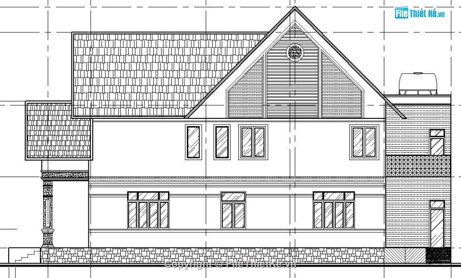 nhà cấp 4 mái thái,file cad nhà cấp 4,nhà cấp 4 gác lửng,file cad nhà cấp 4 gác lửng,bản vẽ nhà cấp 4 gác lửng,autocad nhà cấp 4