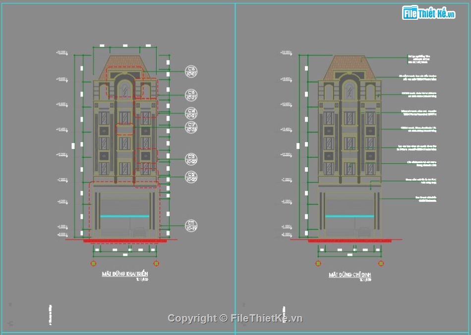 Nội thất nhà phố 4 tầng,Nhà phố 4 tầng 8x16m,Nội thất nhà phố file cad,Nhà phố 4 tầng file cad