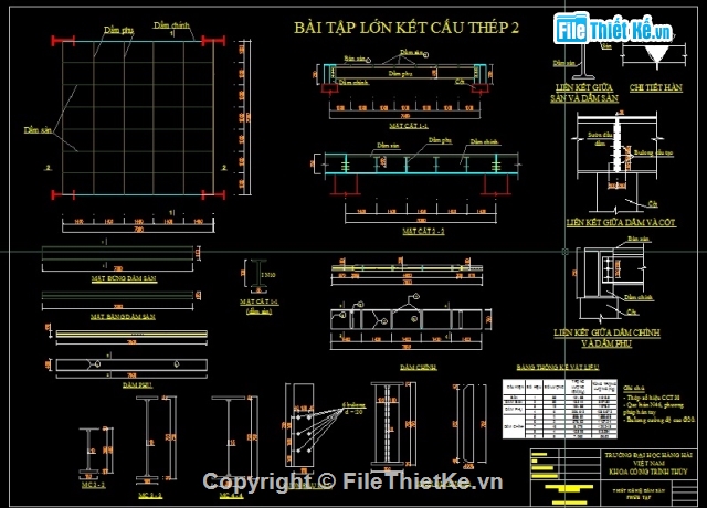 kết cấu thép,Bài tập thiết kế kết cấu,đại học hàng hải,Bài tập lớn