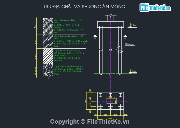 Nền móng,móng cọc,bài tập lớn,móng cọc nhồi