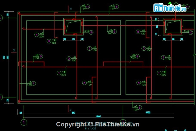Bản vẽ bể nước 100m3 bằng Autocad Bản Vẽ Bể Nước 100M3 Bằng Autocad