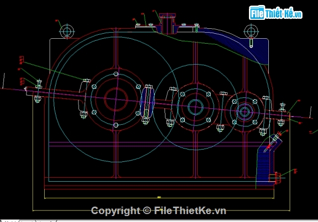 Bản vẽ cad hộp giảm tốc Bản Vẽ Cad Hộp Giảm Tốc