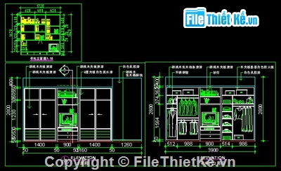 Bản Vẽ Cad Tủ Quần Áo Chi Tiết