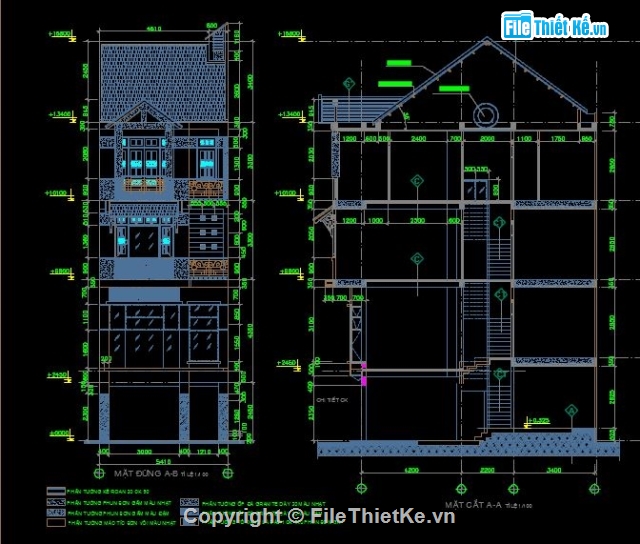 Mẫu nhà ống 3 tầng 4 phòng ngủ rộng 5x10m 2 mặt tiền