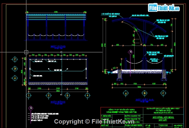 Bản vẽ nhà để xe mái vòm đầy đủ kiến trúc và kết cấu