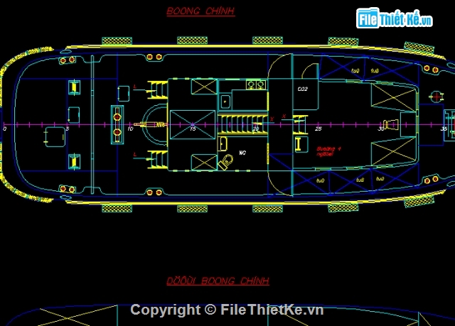 tầu kéo 2x540,cad tầu kéo,thiết kế tầu