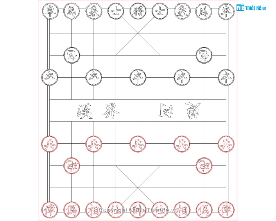 Cách vẽ bàn cờ tướng đơn giản nhất để luyện tập tại gia