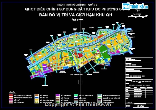 bản đồ quy hoạch,bản đồ hiện trạng,quy hoạch quận 8 tp hcm