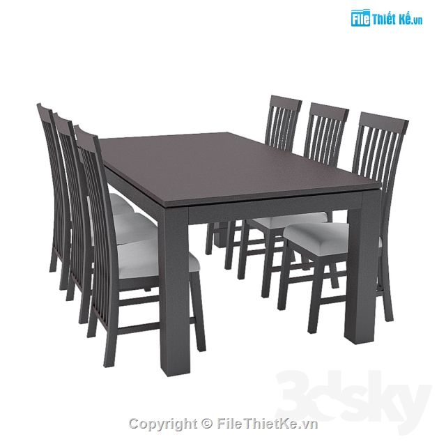 bàn ghế,bàn ăn 3d,mode ghế,ghế 3dmax