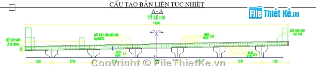 liên tục nhiệt,bản liên tục nhiệt,dầm I,Bản vẽ bản liên tục nhiệt,liên tục hóa,bản mặt cầu