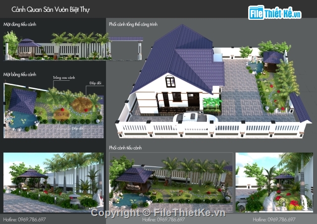 SU biệt thự 1 tầng,biệt thự 1 tầng,biệt thự cấp 4,biệt thự mái thái