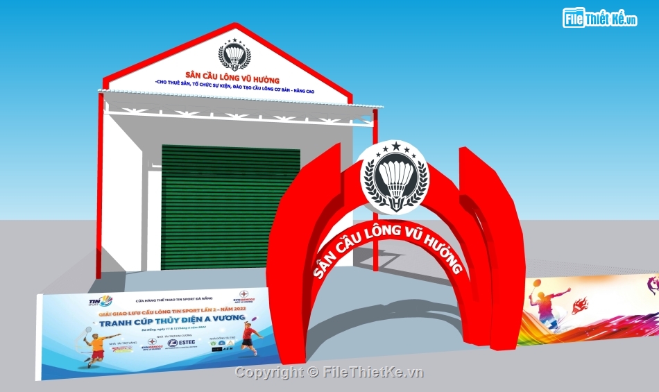 Thiế tKế Sân Cầu Lông,Sân Cầu Lông Đẹp,Bản Vẽ Sân Cầu Lông,Kiến Trúc Thể Thao,Sân Cầu Lông Chuyên Nghiệp