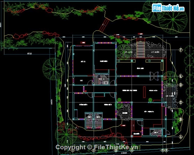 biệt thự nhà vườn,Thiết kế biệt thự 1 tầng,biệt thự 16x16m