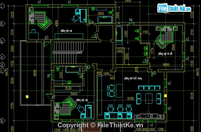 mẫu nhà 3 tầng,thiết kế nhà 3 tầng,bản vẽ nhà 3 tầng,nhà kích thuowcs16.4 x 19.3m