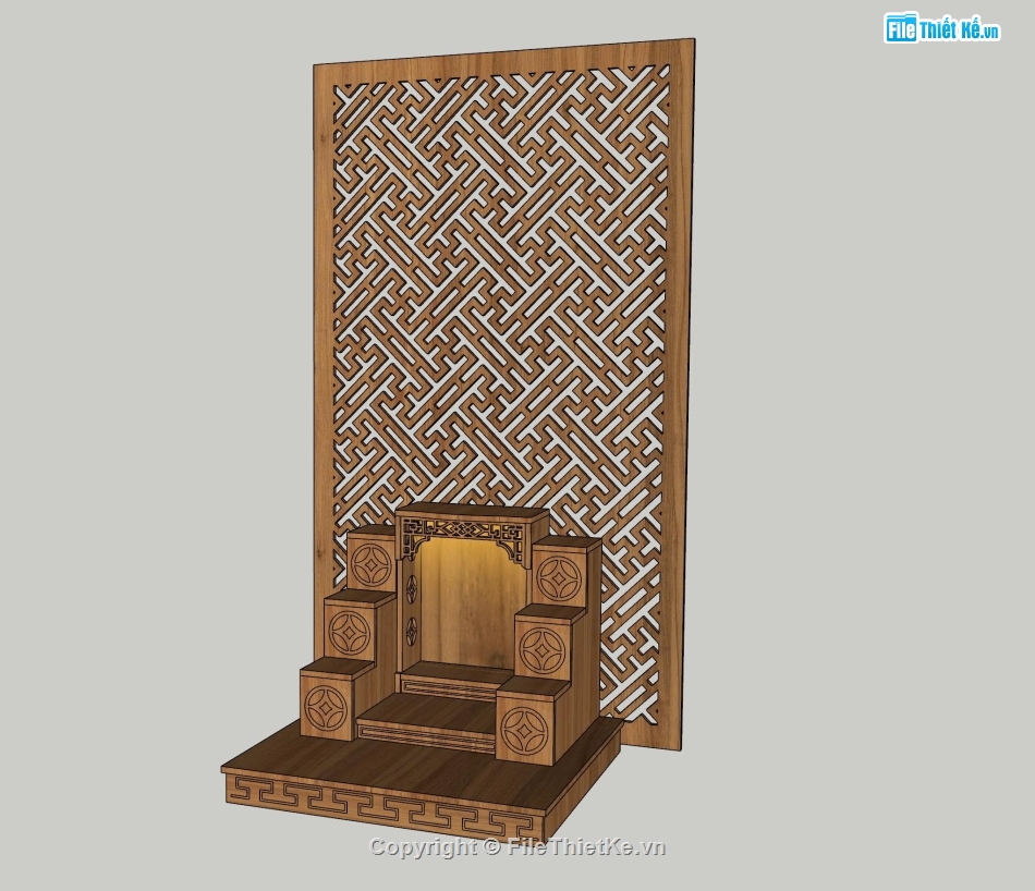 file sketchup,thần tài,ông địa,file cắt cnc,file cnc,cắt cnc