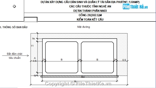 Bản vẽ cống hộp,cống hộp 2x 2.5m,mẫu cống hộp